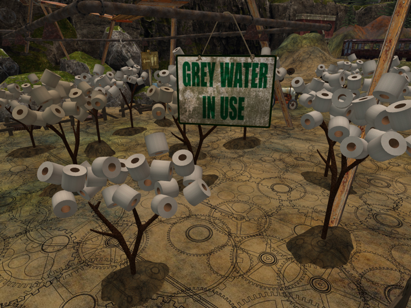 Toilet Paper Trees, Funky Junk in Second Life